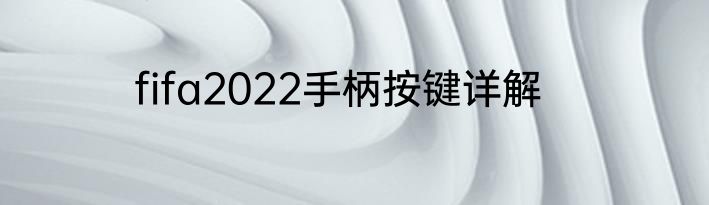 fifa2022手柄按键详解