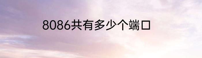 8086共有多少个端口