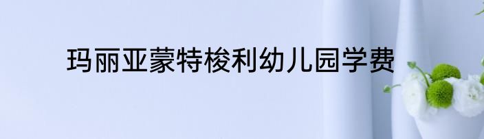 玛丽亚蒙特梭利幼儿园学费