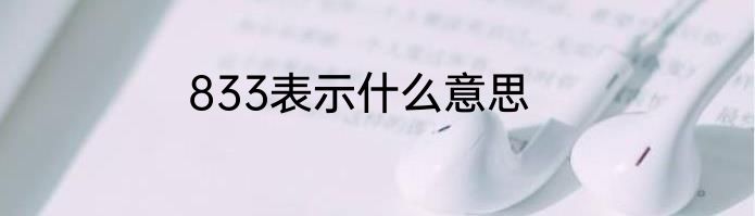 833表示什么意思