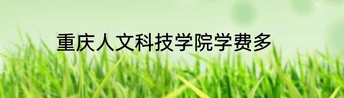 重庆人文科技学院学费多