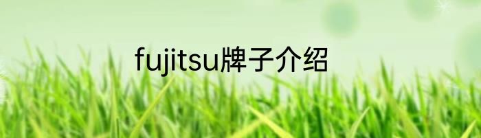 fujitsu牌子介绍