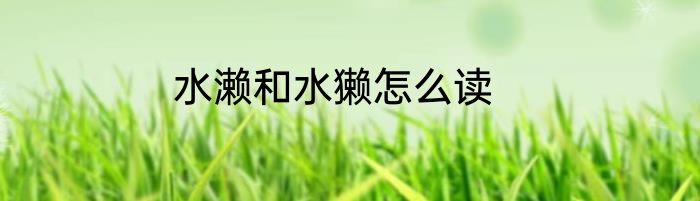 水濑和水獭怎么读