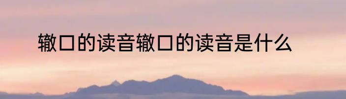 辙口的读音辙口的读音是什么