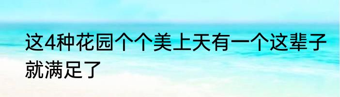 这4种花园个个美上天有一个这辈子就满足了