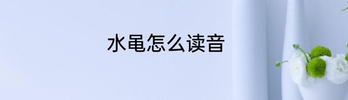 水黾怎么读音