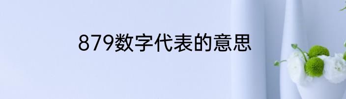 879数字代表的意思