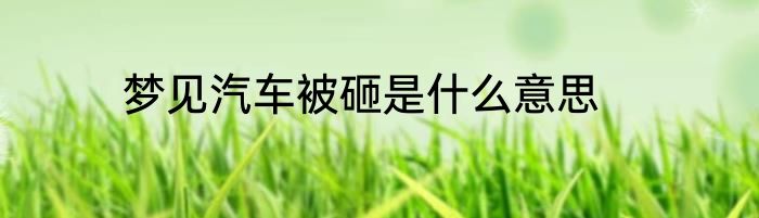 梦见汽车被砸是什么意思