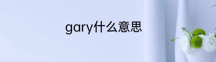 gary什么意思
