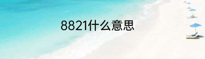 8821什么意思
