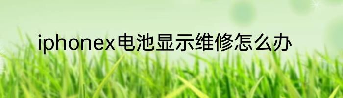 iphonex电池显示维修怎么办