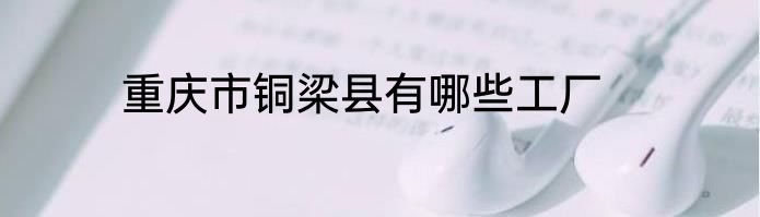 重庆市铜梁县有哪些工厂