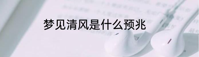 梦见清风是什么预兆