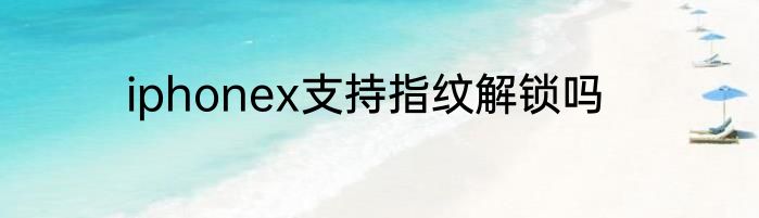 iphonex支持指纹解锁吗