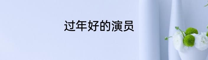 过年好的演员