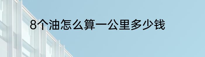 8个油怎么算一公里多少钱