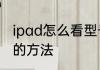 ipad怎么看型号尺寸ipad看型号尺寸的方法