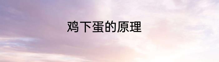 鸡下蛋的原理