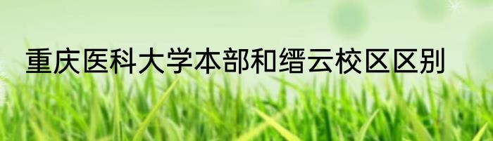 重庆医科大学本部和缙云校区区别