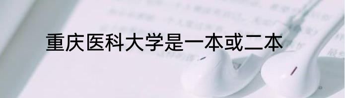 重庆医科大学是一本或二本