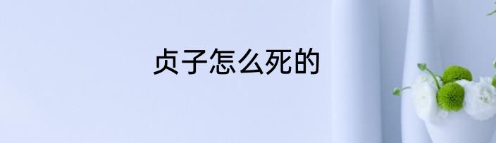 贞子怎么死的
