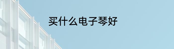买什么电子琴好