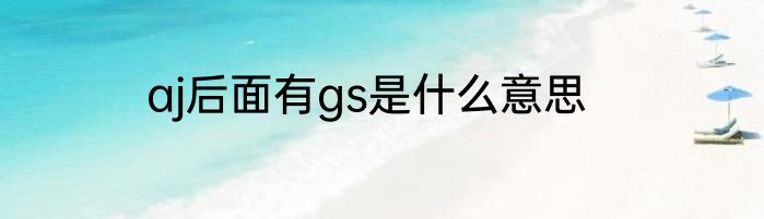 aj后面有gs是什么意思