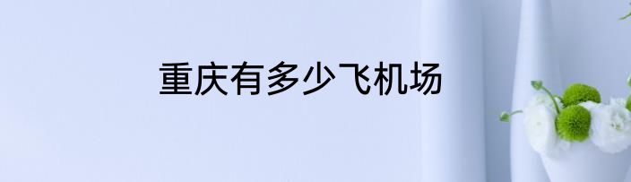 重庆有多少飞机场