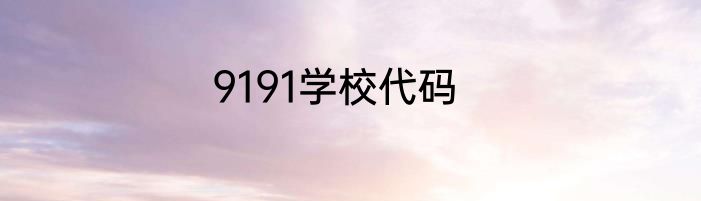 9191学校代码