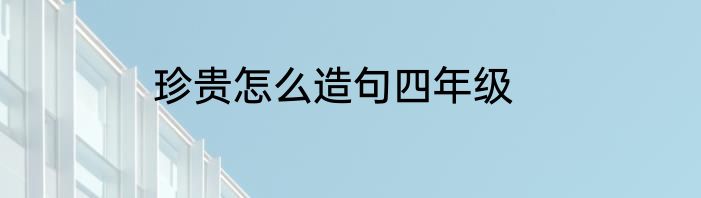 珍贵怎么造句四年级