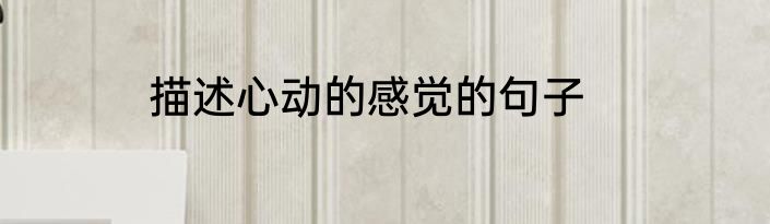 描述心动的感觉的句子