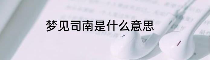 梦见司南是什么意思
