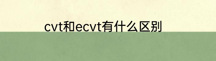 cvt和ecvt有什么区别