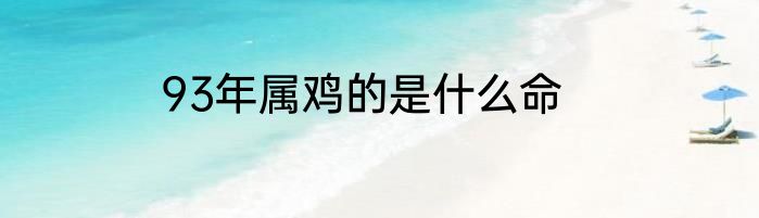 93年属鸡的是什么命