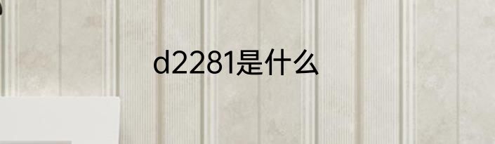 d2281是什么