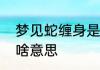 梦见蛇缠身是什么意思梦见蛇缠身是啥意思