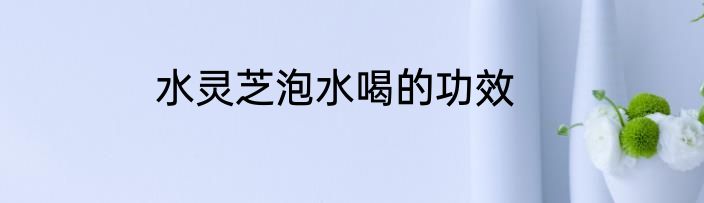 水灵芝泡水喝的功效