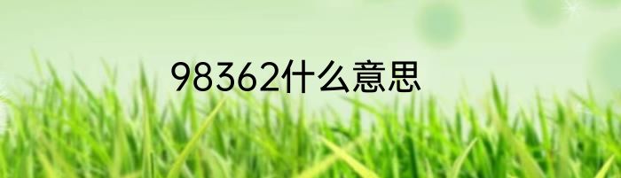 98362什么意思