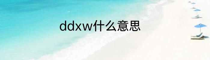 ddxw什么意思