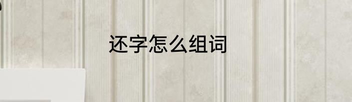 还字怎么组词