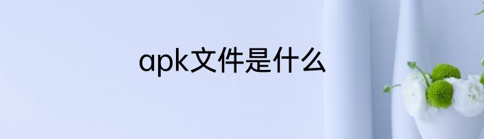 apk文件是什么