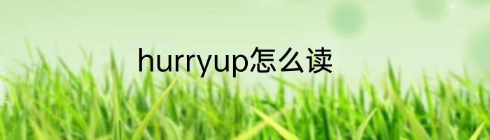 hurryup怎么读