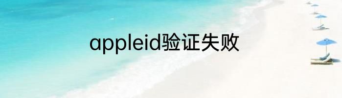appleid验证失败