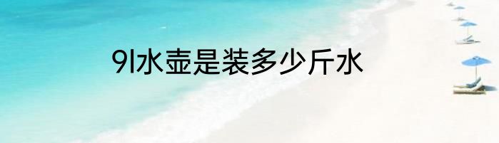 9l水壶是装多少斤水
