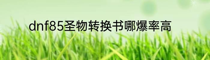 dnf85圣物转换书哪爆率高