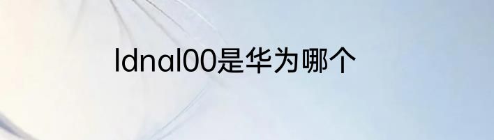 ldnal00是华为哪个