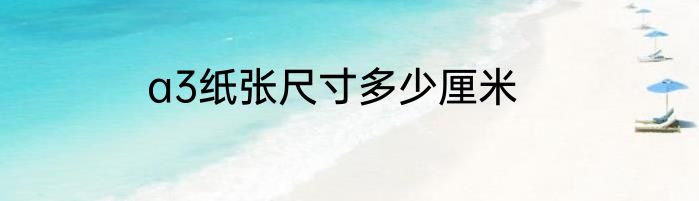 a3纸张尺寸多少厘米