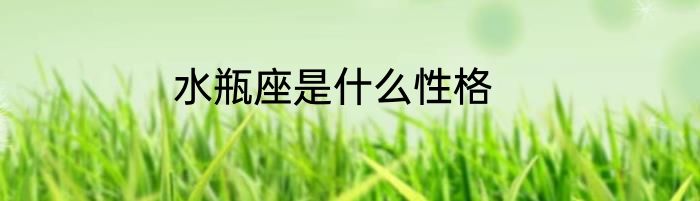 水瓶座是什么性格