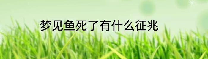 梦见鱼死了有什么征兆