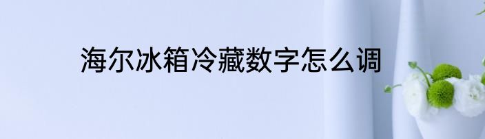 海尔冰箱冷藏数字怎么调